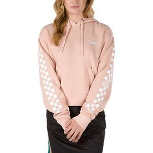 VANS CHECK SLEEVE CROPPED PULLOVER HOODIE